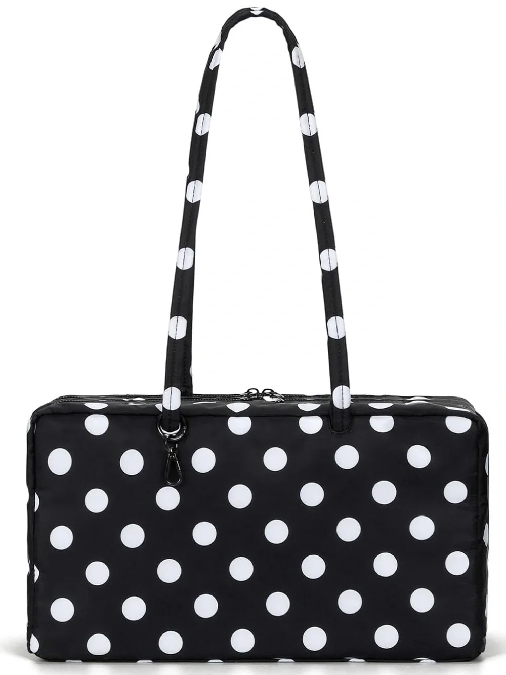 Nylon Polka Dots Bowler Bag/Shoulder Bag- FREE Bag Charm With Purchase